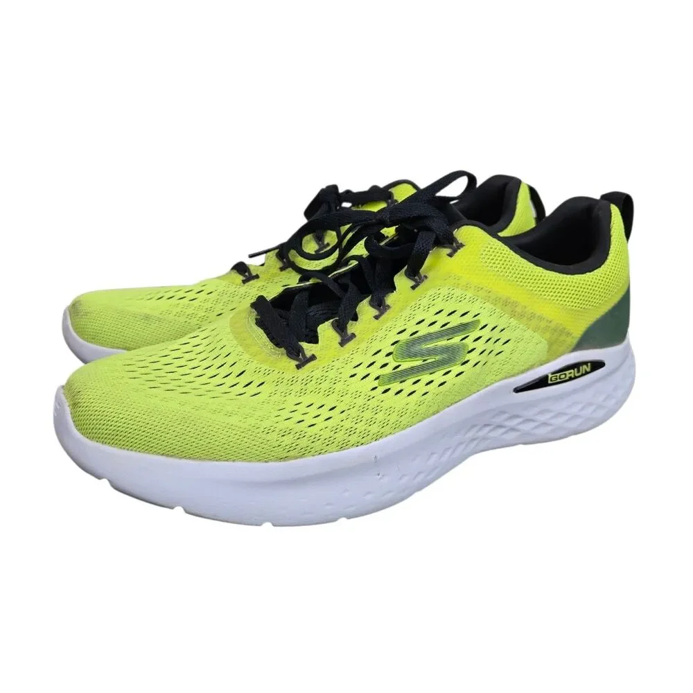 Skechers Go Run Lite Men's Sneakers Trainers 10 Neon Yellow Black Athletic
